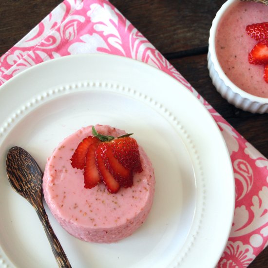 Strawberry Dairy Free Panna Cotta