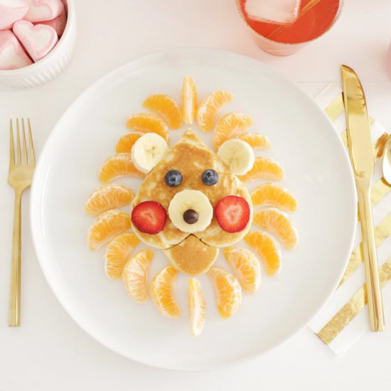 Lion face pancake