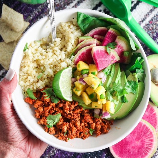 Chipotle Chicken “rice” Bowls