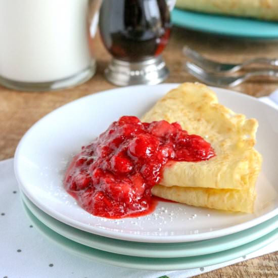 Easy Strawberry Crepes