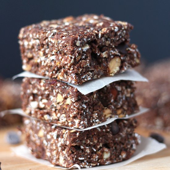 Chocolate Almond Chia Protein Bars