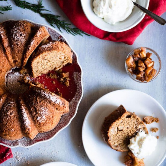 Spiced Apple and Creme Fraiche Cake