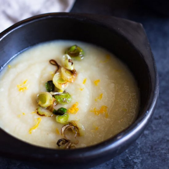 Celeriac, Parsnip, and Fennel Soup