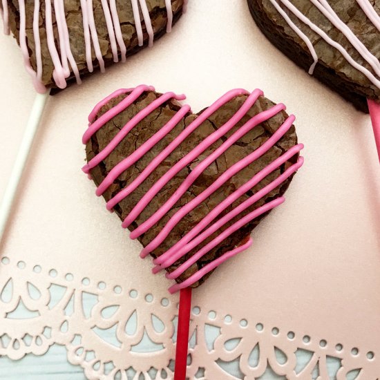 Heart Brownie Pops