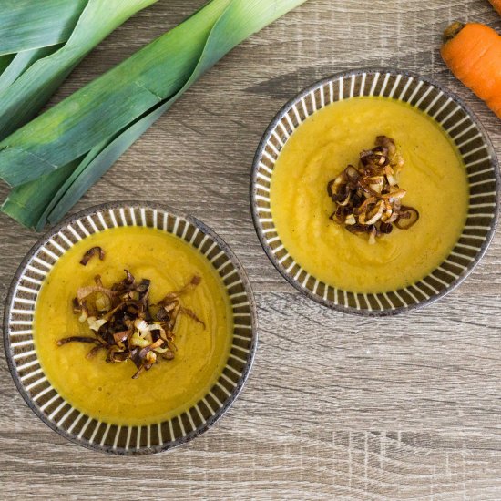 Acorn Squash Leek Soup