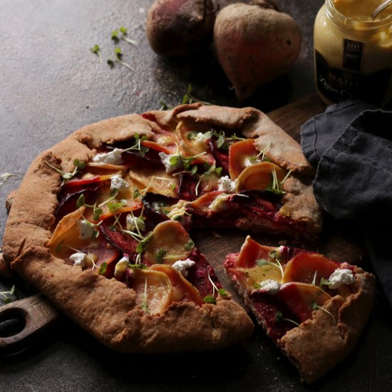 Beet Galette with Goat Cheese