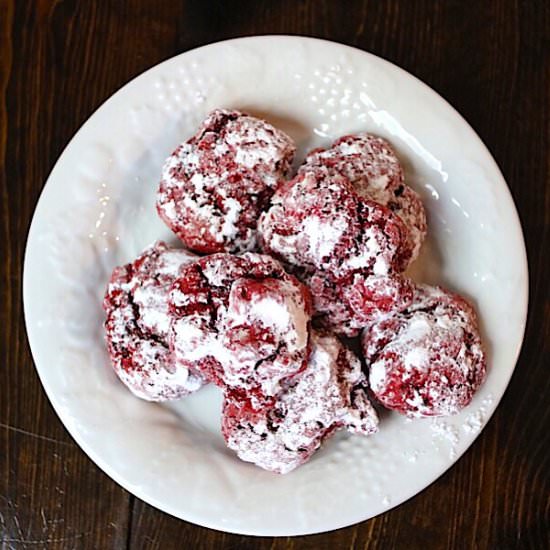 Red Velvet Cake Mix Cookies