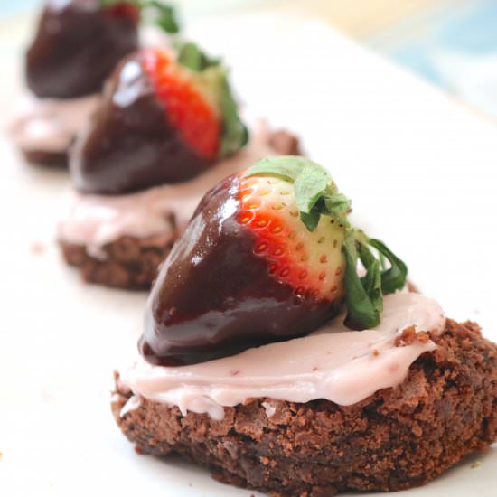 Chocolate Cover Strawberry Brownies