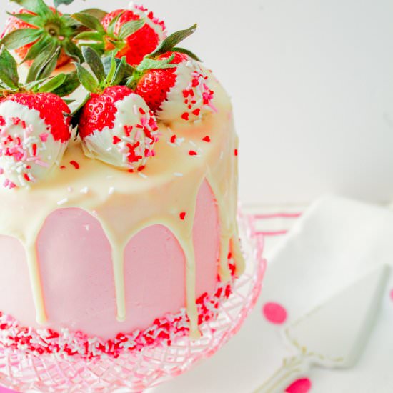 Strawberry Champagne Cake