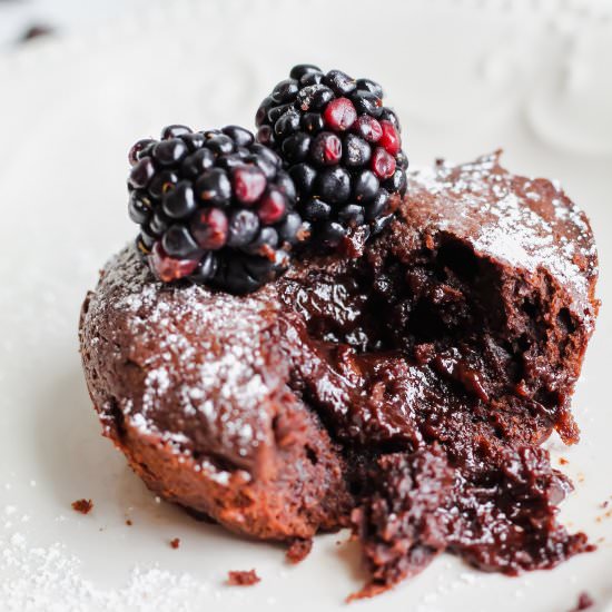 Dark Chocolate Lava Cakes