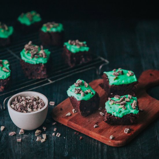 Creme de Menthe Brownies