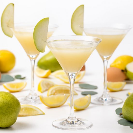 Sweet pear sour cocktail