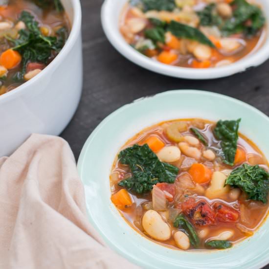 White Bean Kale & Chard Soup