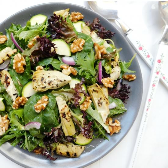 Griddled Artichoke and Walnut Salad