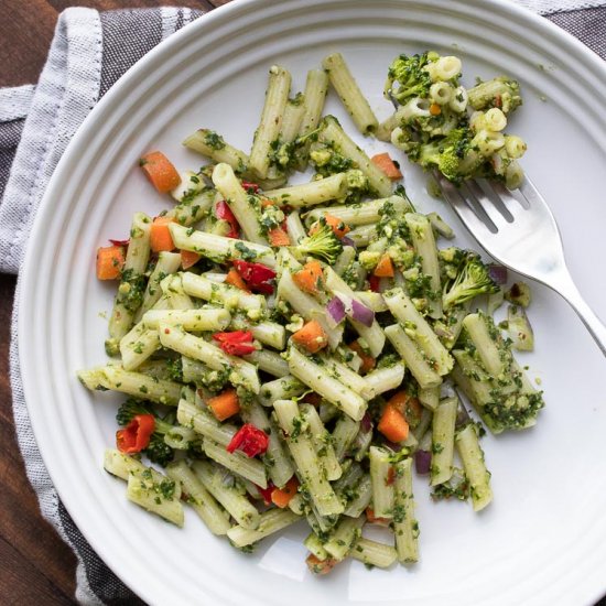 Vegan Pesto Pasta Salad