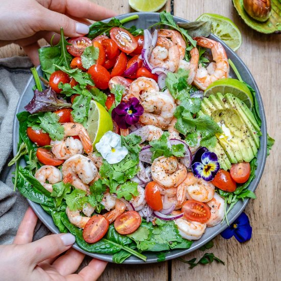 Cilantro Lime Shrimp Avocado Salad