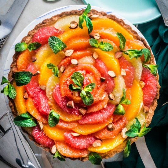 Winter Citrus Tart w/ Almond Cream