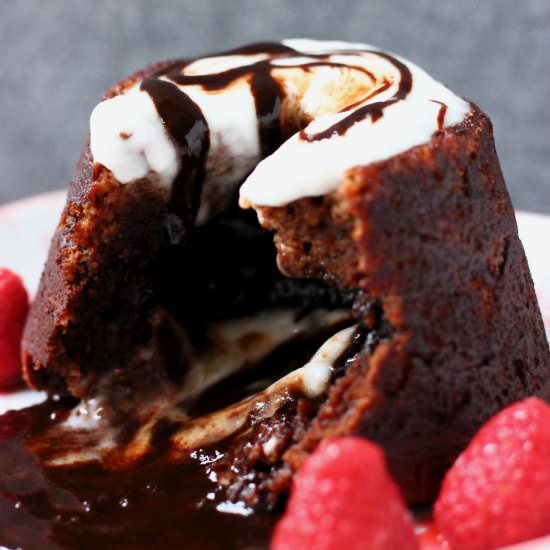 GF Vegan Chocolate Lava Cake