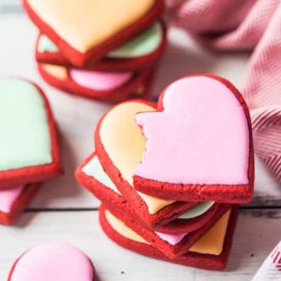 Red Velvet Sugar Cookies