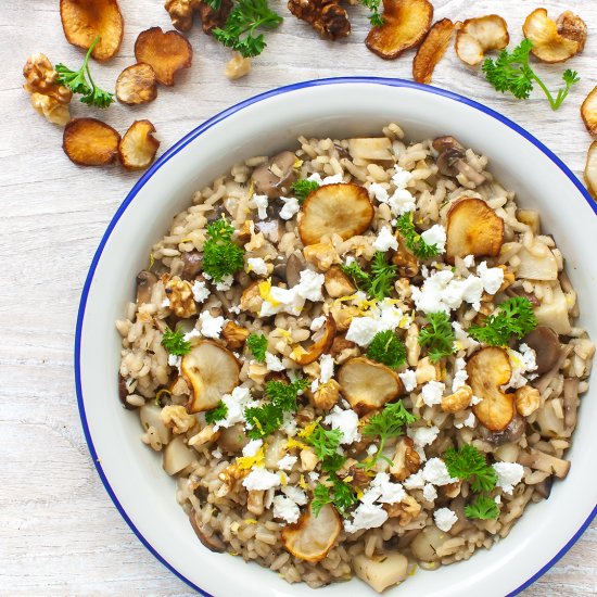 Creamy Mushroom Risotto with Feta