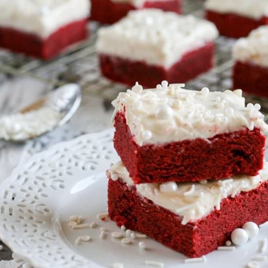 Red Velvet Cake Bars