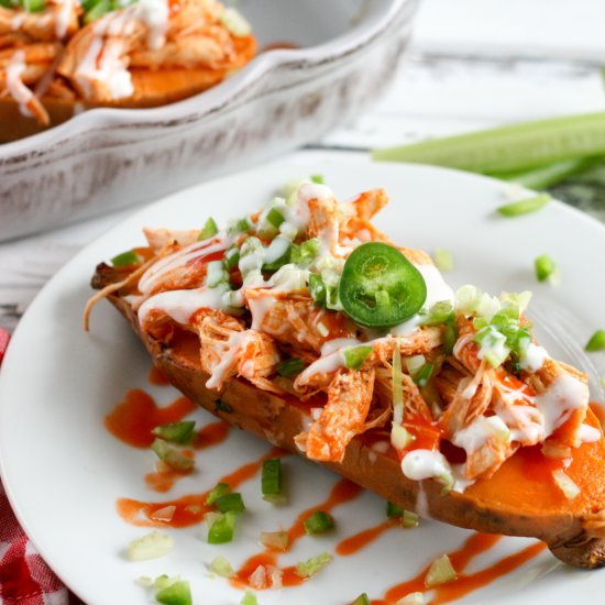 Buffalo Chicken Sweet Potato