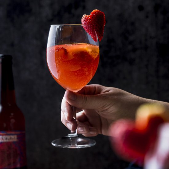 strawberry hard cider sangria