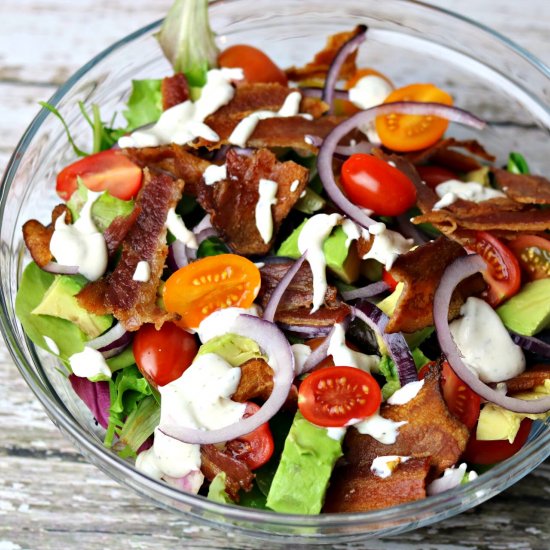 BLT Avocado Salad w/ Homemade Ranch