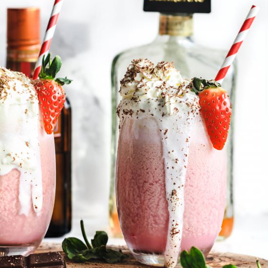 Valentines Day float cocktails