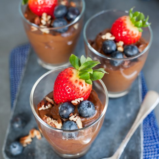 Healthy chocolate pudding