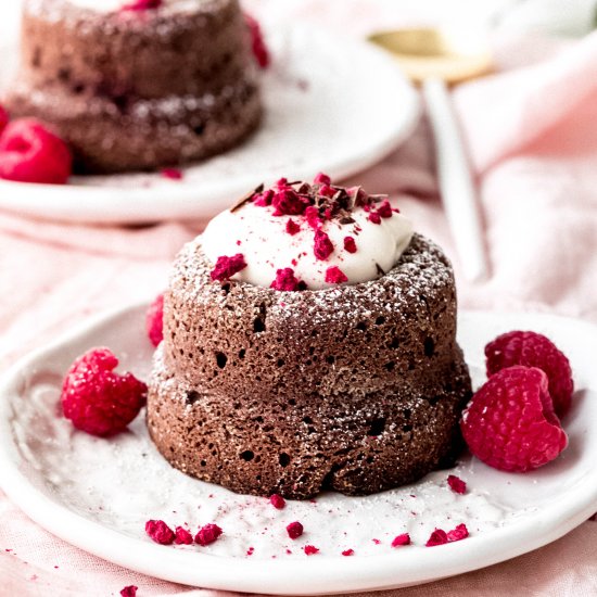 Molten Raspberry-Chocolate Cakes