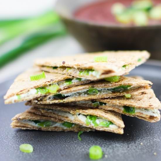 Scallion Cashew Cheese Quesadilla