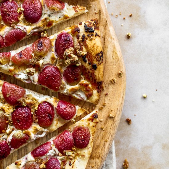 Roasted Grape & Goat Cheese Pizza