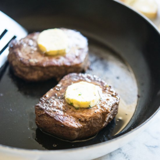 Filet Mignon with Herb Butter