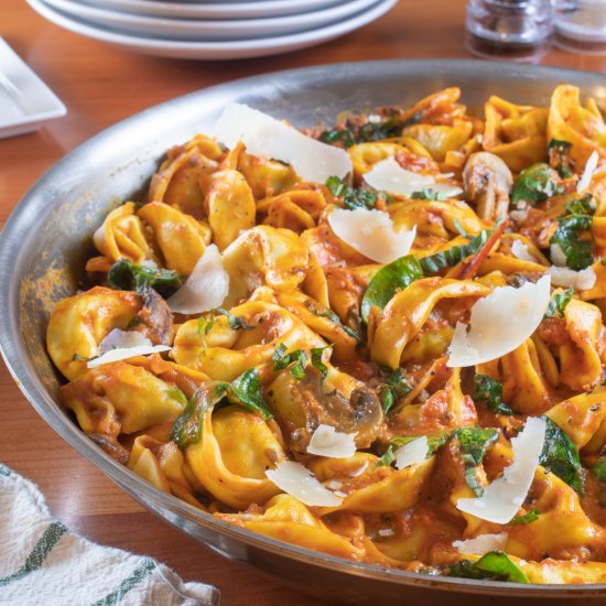 Italian Sausage Tortellini Skillet