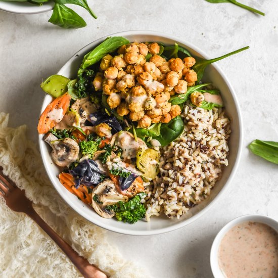 Veggie Rice Bowls+Crispy Chickpeas