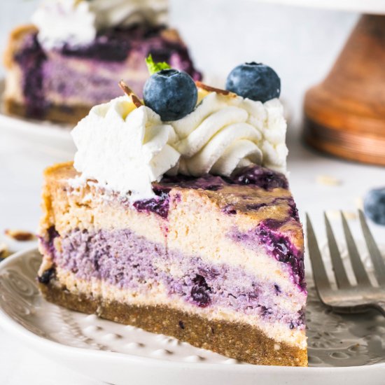 Almond Blueberry Vegan Cheesecake