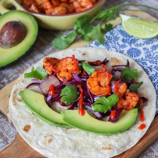 Shrimp Tacos with Pineapple Slaw