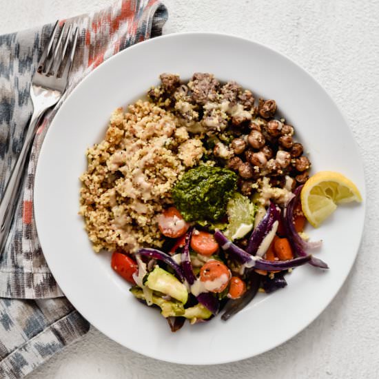 Roasted Vegetable Tahini Couscous