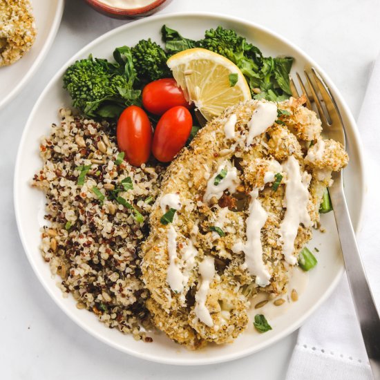 Herb Crusted Cauliflower Steaks