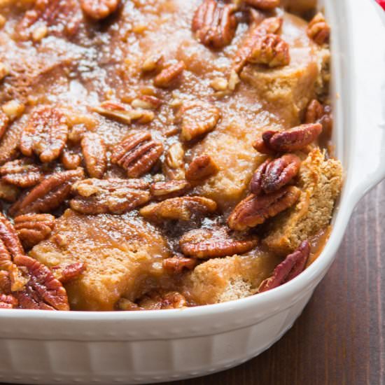 Maple Pecan Vegan bread Pudding