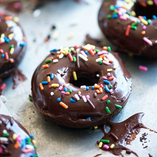 CHOCOLATE SPRINKLE DONUTS