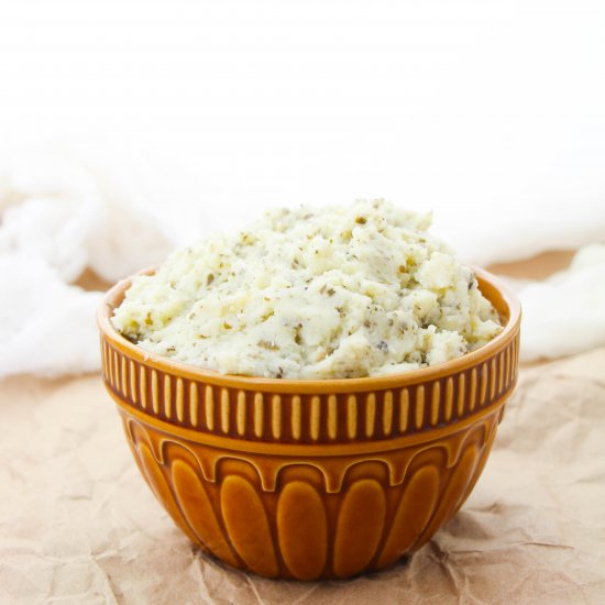 KETO CAULIFLOWER MASHED POTATOES