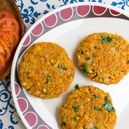 Quinoa Chickpea Burgers