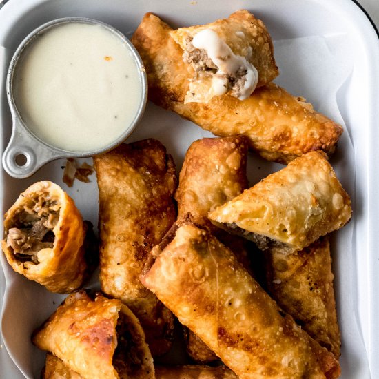 Philly Cheesesteak Egg Rolls