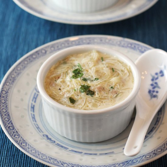 Herby oven-steamed eggs