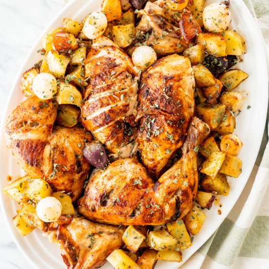 Harissa Roasted Chicken and Potato