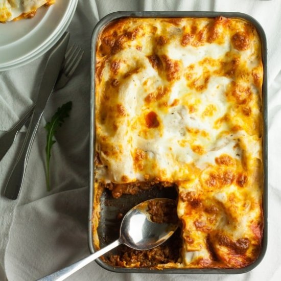 Easy Lasagne with White Sauce