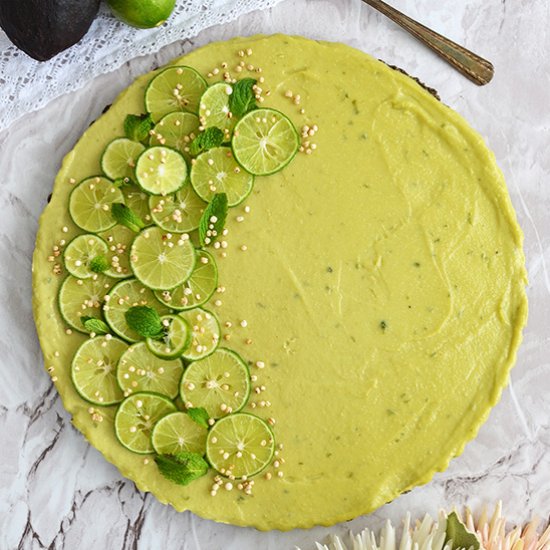 Vegan Key Lime- Avocado Pie