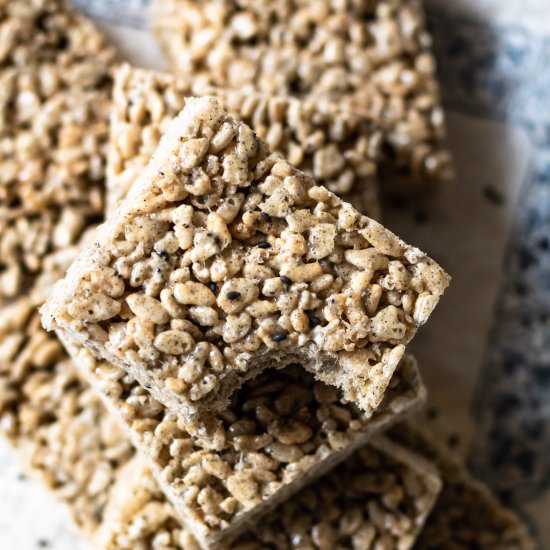 Black Sesame Rice Krispie Treats